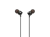 JBL T110 Cuffie In Ear con Microfono, Cavo Piatto Antigroviglio, Comando a un pulsante, JBL Pure Bass Sound, Nero