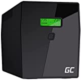 Green Cell Gruppo di continuità UPS Potenza 2000VA (1200W) 230V Alimentatore protezione da sovratensioni line interactive AVR USB/RJ45 4X Schuko IEC Uscite con Display LCD