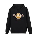 TAN YA XUE Hard Rock Cafe Barcellona Unisex Sweatshirts Graphic Pullover Mens Black Printed Hoodies 3XL