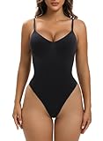 YIANNA Donna Shapewear Body Contenitivo Modellante Perizoma Bodysuit Pancera Dimagrante Shaper Pancia Piatta Contenitiva Nero XXS - XS 5215