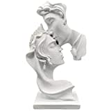 PIGPIGFLY Statua Bacio d'Amore, Statue Decorative, Figure Decorative, Statuette Decorative Casa, Soggiorno Decorativo Moderno da Appoggiare, Scultura Astratta in Poliresina, Idea Regalo