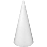 Cono Polistirolo Base Diametro 7 cm Altezza 15 cm Confezione 8 Pezzi Decorazione Artigianale Addobbi per Ricorrenze