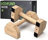 HSYFUNA Parallele Calisthenics, Parallele Basse, Maniglie per Flessioni in Legno, Parallele in Legno, Push Up Bar Fitness, Parallele Calisthenics, Palestra Corpo Libero, Antiscivolo e Portatili