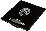 MasterChef Bilancia Cucina Digitale, Pesa Cucina Elettronica per Alimenti, in Grammi e Once (Limite di 5 kg), con Funzione Tare, Vetro temperato, Spegnimento Automatico, Professionale, Nera