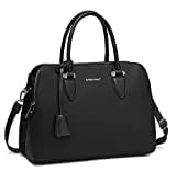 David Jones - Borsa a Mano Bugatti Elegante Donna - Tracolla Spalla PU Pelle Molte Tasche Scomparti - Tote Shopper Bag Borsetta Grande Lavoro Satchel Cartella Manico Superiore - Nero