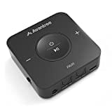 Avantree TC417 Trasmettitore Ricevitore Bluetooth per TV, aptX a Bassa Latenza, Supporta Ottico Digitale Toslink, Controllo Volume per 3.5mm AUX, RCA, Autonomia 20h, Adattatore Audio Senza Fili x TV