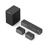 ULTIMEA 5.1 Surround Soundbar, 3D Surround Sound System Virtuale, Soundbar per Dispositivi TV con Subwoofer e Altoparlanti Posteriori, Surround e Bassi Regolabili Home Theatre, Poseidon Serie D50