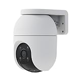 EZVIZ Telecamera Wi-Fi Esterno 2K+, Telecamera Motorizzata per Esterni con Copertura a 360°, Visione Notturna a Colori, Rilevamento di Persone/Veicoli, Tracciamento Zoom Auto, Alexa/Google, C8c 4MP