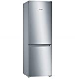 Bosch Elettrodomestici, Serie 2, Frigo-congelatore combinato da libero posizionamento, 186 x 60 cm, Inox look, KGN36NLEA