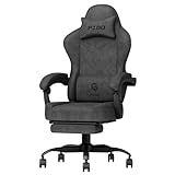 PZDO Sedia Gaming Ergonomica Sedia da Ufficio con Tessuto High-Tech, Poltrona Gaming con Poggiapiedi,PC Sedie Computer Gaming Chair Poggiatesta, Adulti, Adolescenti, regalo, 150 kg(Nero)