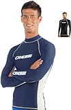 Cressi Rash Man, Guard Maniche Lunghe, Uomo, Maglia Protettiva in Speciale Tessuto Elastico, Protezione Solare UV (UPF) 50, Royal Blu/Bianco, XL/5 (54)