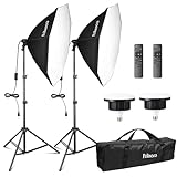 Softbox LED Set Luci per Studio Fotografico Softbox Octagon con 150W E27 Lampadine Dimmerabile 3000~6500K e Supporti Regolabili 2m per Ritratti Foto di Moda Prodotti Video YouTube Live Streaming