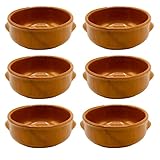 Set 6 Tegamini Tondi Diam. 12 H. 5 Cm in Ceramica Terracotta - Made in Italy