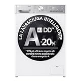 LG AI DD D4R9513TPWC Lavasciuga 13/7kg, Serie R9, Classe D, Lavatrice Asciugatrice, 1400 Giri, TurboWash 360, Vapore Steam+ e Antipiega, Autodosaggio, Wi-Fi, Bianca