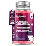 Multivitaminico Completo, 13 Vitamine e Minerali, 120 Caramelle Gommose alla Fragola 2 Mesi, Multivitaminico, Orsetti Gommosi, Vitamine, Vitamina C, Vitamina D3, Vitamine B, Vitamina E, Zinco, Iodio