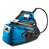 Rowenta Silence Steam Pro DG9222, Ferro da Stiro con Caldaia Silenziosa, 2800W, 1.3 L, Ferro da Stiro a Vapore 7.5 bar, 480 g/min, Colore Nero/Blu