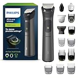 Rifinitore All-in-One Philips serie 7000, Multigroom 15 in 1 per viso, testa e corpo, 26 impostazioni di lunghezza (0,5-20 mm). Un unico strumento, massima precisione (modello MG7950/15)