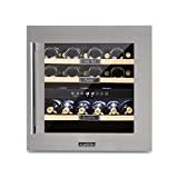 KLARSTEIN Cantinetta Vino Design, Cantinetta Vino Refrigerata a Zona Doppia per Vino Rosso, Bianco e Birra, Controlli Touch, Frigo Vino Cantinetta per Esterno/Interno, 5-22°C, 85L, 36 Bottiglie