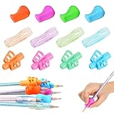 Vicloon Impugnatura Matita Bambini, 12PCS Impugnatura Penna, Ergonomico Matita Grip Pencil Grips Aiuto Scrittura Strumento Correzione Della Postura per Bambini Adulti, Multicolore