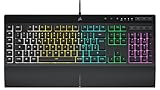 Corsair K55 RGB PRO Tastiera da Gioco Cablata a Membrana - Resistente Alla Polvere e ai Versamenti - 6 Tasti Macro con Integrazione Elgato - Compatibile con iCUE - QWERTY IT - PC, Mac, Xbox - Nero