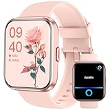 Smartwatch Uomo Donna con Chiamate Bluetooth, Alexa Integrato, 1.8” Orologio Smartwatch con 100 Sportive/Cardiofrequenzimetro/Sonno/SpO2, Impermeabil IP68 Fitness Tracker per iOS Android Regalo, Rosa