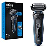 Braun Series 5 Regolabarba Uomo, Rasoio Elettrico Barba, EasyClean, Wet&Dry, Ricaricabile, Rasoio A Lamina Senza Fili, Idea Regalo, 51-B1000s Blu