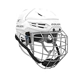 Bauer Re-Akt 55 Combo Senior - Casco da hockey su ghiaccio, colore: Nero (bianco, M)