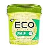 Ecostyle Gel styling all'olio d'oliva, tenuta per tutto il giorno, senza alcool, senza parabeni, senza solfati, senza desquamazione, anti-prurito, 473 ml