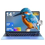 PC Portatile Computer Portatile Win11 Notebook 14 Pollici 6GB 256GB SSD Expansion 1TB, Laptop Celeron N4020 fino a 2.8GHz, 5000mAh 5G WiFi BT4.2 Supporto Mouse Wireless & Protezione Tastiera-Blu