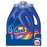 Dash Salva Colore Detersivo Lavatrice Liquido 5.2L, 104 Lavaggi, Impeccabile Contro Le Macchie A Ogni Lavaggio