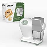 Imetec Grattugissima, Grattugia Elettrica per Formaggio, Pane e Frutta Secca, Contenitore Estraibile, Coperchio Salvafreschezza, 150 W, Rullo in Acciaio, Accessori Lavabili in Lavastoviglie