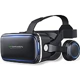 FIYAPOO Occhiali VR 3D Visore Realtà Virtuale Occhiali con Headset per Film e Giochi,Compatibile con Dispositivi Android/iPhone da 4,7 a 6,6 Pollici,Regalo di Natale Perfetto per Bambini e Adulti