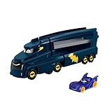 Fisher-Price DC Batwheels - Bat-Autotreno, playset Autotreno con rampa e veicolo Bam Batmobile in scala 1:55 incluso, può contenere 7 macchinine die-cast, giocattolo per bambini, 3+ anni, HMX07