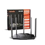 Tenda RX12 Pro Router WiFi 6 AX3000 Dual Band Gigabit, 2404Mbps/5GHz + 574 Mbps/2.4GHz, 4 Porte Gigabit, Larghezza di banda 160MHz, WiFi+ Mesh, OFDMA/VPN/WPA3/IPV6/TWT