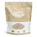 Bucce di Psillio Biologico - Purezza 99% - da 1 kg. Psyllium Husk Bio, Naturale e Puro. Cuticola di Semi di Psillio, prodotto in India. Ricco di Fibre, da assumere in Acqua, Bevande o Succhi.