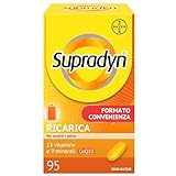 Supradyn Ricarica Multivitaminico Completo Vitamine e Minerali per Adulti, Integratore Vitamine A, B, C, D3, E, K, Magnesio, Calcio, Zinco, Selenio e CoEnzima Q10, 95 Compresse Rivestite