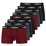 FM London (Pacchetto da 4/8) Mutande Uomo - Boxer Uomo Cotone, Aderenti e Confortevoli per l'Uso Quotidiano - Boxer Hipster Aderenti per Uomo, Colori scuri assortiti (8 pezzi), XL