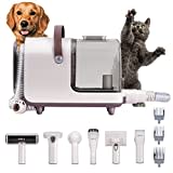 HICHEE Tosatrice per Cani con Aspirapolvere, Aspirapolvere per Animali Domestici 13000 Pa (2,5 L), con 6 Accessori per Toelettatura, Silenzioso