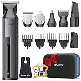 GLAKER Regolabarba uomo Rasoio Elettrico Barba Capelli Corpo Macchinetta per Barba Beard Trimmer Clipper Kit T Blade Rasoio per Capelli 6 in 1