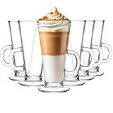 Glasmark Krosno - Set di 6 bicchieri da 0,25 litri, bicchieri da tè, caffè, tè, latte, macchiato, lavabili in lavastoviglie, piccoli bicchieri da 6 x 250 ml