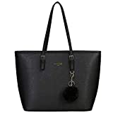 URAQT Borse Tote a Mano da Donna, Grande, 15,6 Pollici PU pelle, da Spalla, Impermeabile Nera, Adatto per Shopping, Viaggi, Lavoro, Ufficio, Scuola