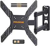 Perlegear Supporto da Parete per TV da 26 a 60 Pollici, Staffa TV con Braccio Girevole ed Estendibile, Max VESA 400x400, Supporto Ultra Resistente 45 kg - PGMFK6