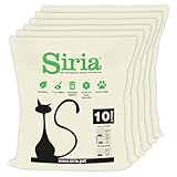 Siria 60L-Lettiera per Gatti Vegetale e Agglomerante-Set 6 sacchi da 10 Litri