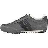 Geox U Wells C, Sneakers Uomo, Grigio (Dk Grey), 45 EU