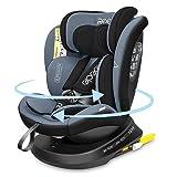 Reecle I-Size 360 Girevole Seggiolino Auto con ISOFIX, 40-150cm(Gruppo 0 + 1/2/3, 0-36 kg), ca. 0-12 anni (Nero)