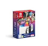 Console Nintendo Switch OLED (bianco) con gioco Mario Kart 8 Deluxe preinstallato e abbonamento 12 mesi a Nintendo Switch Online