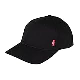 Levi's Classic Twill Red Tab Baseball Cap, Berretto Uomo, Nero (Regular Black), Taglia unica