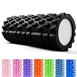 unycos - Foam Roller di Automassaggio Muscolare, Rullo Fitness in EVA Dura per Massaggi【Carico 130 kg | 33x14 cm】Yoga, Pilates, Terapia che Migliorara il Recupero in Palestra (Nero)