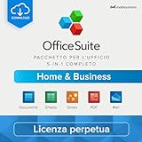 OfficeSuite Home & Business | Pacchetto 5-in-1 per l'ufficio | Documents, Sheets, Slides, PDF, Mail e Calendar | Licenza perpetua | 1 PC Windows | 1 utente [Online Code]