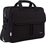 Taygeer Borsa Porta PC, 15.6 Pollici Impermeabile Borsa Computer Portatile Borsa Messenger per Donna Uomo Insegnanti Viaggio Lavoro Università Scuola, Nero